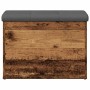 Banco con almacenaje madera ingeniería madera vieja 62x42x45 cm