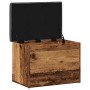 Banco con almacenaje madera ingeniería madera vieja 62x42x45 cm