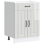 Mueble bajo de cocina Lucca blanca de alto brillo