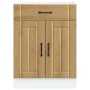 Mueble bajo de cocina Lucca roble artesanal