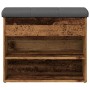 Banco zapatero madera de ingeniería madera vieja 62x32x50 cm