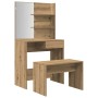 Juego de tocador de madera de ingeniería de roble artesanal