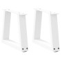 Patas para mesa de comedor forma V 2 uds blanco 30x(30-31,3) cm