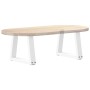 Patas para mesa de comedor forma V 2 uds blanco 30x(30-31,3) cm