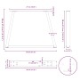 Patas para mesa de comedor forma V 2 uds blanco 30x(30-31,3) cm