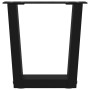 Patas para mesa de comedor forma V 2 uds negro 40x(30-31,3) cm