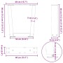 Patas para mesa de comedor forma V 2 uds negro 40x(30-31,3) cm