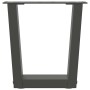 Patas para mesa comedor forma V 2 uds antracita 40x(30-31,3) cm