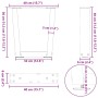 Patas para mesa comedor forma V 2 uds antracita 40x(30-31,3) cm