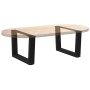 Patas para mesa de comedor forma V 2 uds negro 60x(30-31,3) cm