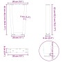 Patas para mesa de comedor forma de V 2 uds acero natural acero