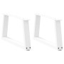 Patas para mesa de comedor forma V 2 uds blanco 70x(30-31,3) cm