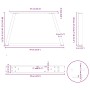 Patas para mesa de comedor forma V 2 uds blanco 70x(30-31,3) cm