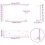 Patas para mesa comedor forma V 2 uds antracita 50x(30-31,3) cm