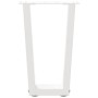 Patas para mesa de comedor en forma de V 2 uds blanco acero