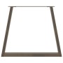 Patas para mesa de comedor en forma de V 2 uds acero natural
