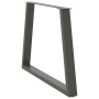 Patas para mesa comedor forma V 2uds antracita 100x(72-73,3) cm