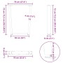 Patas para mesa de comedor forma V 2 uds negro 70x(72-73,3) cm
