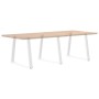 Patas para mesa de comedor en forma de V 3 uds acero blanco