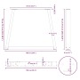 Patas mesa comedor forma V 3uds acero negro 100x(72-73,3) cm