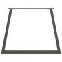 Patas para mesa comedor forma V 3uds antracita 90x(72-73,3) cm