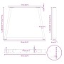 Patas para mesa comedor forma V 3uds antracita 90x(72-73,3) cm