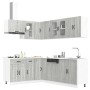 Mueble cocina Kalmar sonoma gris 11 pzas madera contrachapada