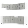 Mueble cocina Kalmar sonoma gris 11 pzas madera contrachapada