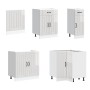 Mueble cocina Lucca blanco brillo 11 pzas madera contrachapada