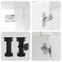Mueble cocina Lucca blanco brillo 11 pzas madera contrachapada