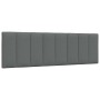 Cabecero de cama acolchado tela gris oscuro 160 cm