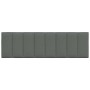 Cabecero de cama acolchado tela gris oscuro 160 cm