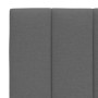 Cabecero de cama acolchado tela gris oscuro 160 cm