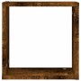 Estantes cubo de pared 2 unidades roble ahumado 30x15x30 cm