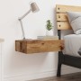 Mesilla de noche de madera antigua 60x35cm madera de ingeniería