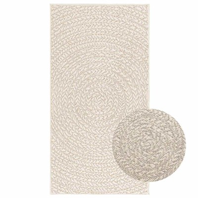 Alfombra ZIZUR apariencia yute interior exterior crema 60x110cm