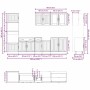 Mueble cocina Kalmar blanco de alto brillo 7 pzas