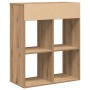 Armario libros madera ingeniería roble artisan 66x31x80 cm