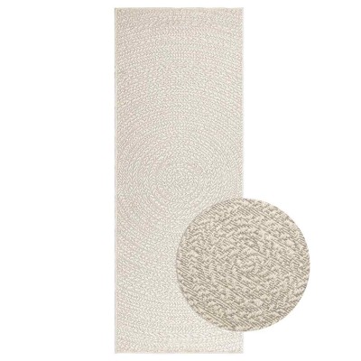 Alfombra ZIZUR apariencia yute interior exterior crema 80x200cm