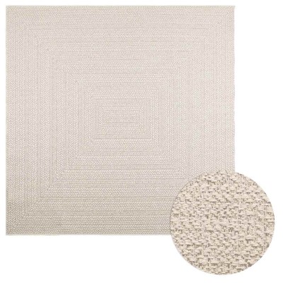 Alfombra ZIZUR apariencia yute interior exterior crema