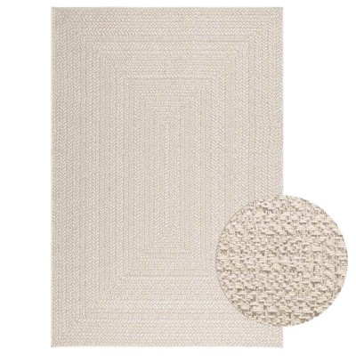 Alfombra ZIZUR apariencia yute interior exterior crema