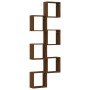 Estantes cubo de pared 6 unidades roble marrón 30x15x30 cm