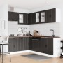 Mueble de cocina Porto negra 11 piezas madera contrachapada