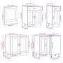 Mueble de cocina Porto negra 11 piezas madera contrachapada