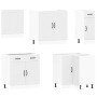 Mueble de cocina Lucca blanco 11 piezas madera contrachapada