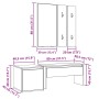 Juego de muebles de recibidor madera ingeniería madera antigua