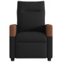 Sillón reclinable eléctrico de tela negro