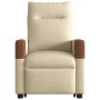 Silla de masaje reclinable de pie de tela color crema
