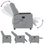 Sillón reclinable de masaje eléctrico tela gris claro