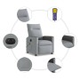 Sillón reclinable de masaje eléctrico tela gris claro